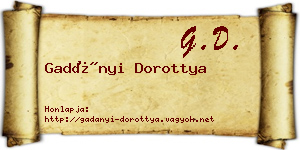 Gadányi Dorottya névjegykártya