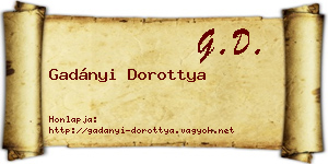 Gadányi Dorottya névjegykártya