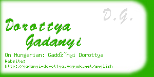 dorottya gadanyi business card